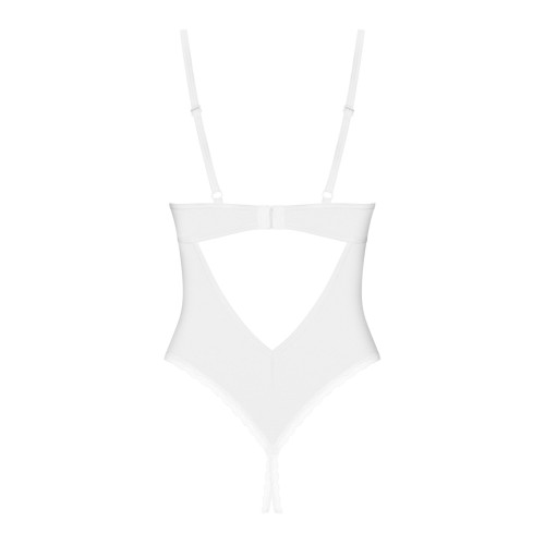 Боді з доступом Obsessive Alissium crotchless teddy, XS/S, ліф з м’якою чашкою, високі трусики