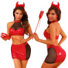 Эротический костюм дьяволицы JSY «Искусительница Джен» One Size, топ, юбка, трусики, рожки, жезл