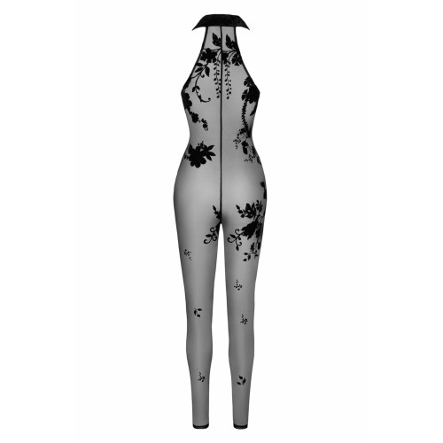 Бодістокінг Noir Handmade F315 Ego, 3XL, black, прозорий, верх халтер, блискавка на все тіло