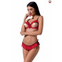 Комплект білизни Passion CHERRY SET OpenBra Червоний S/M