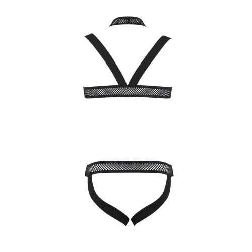 Комплект чоловічої білизни з кріпленнями Passion 043 Jacob black L/XL