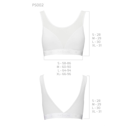 Топ с прозрачной вставкой Passion PS002 TOP XL, white