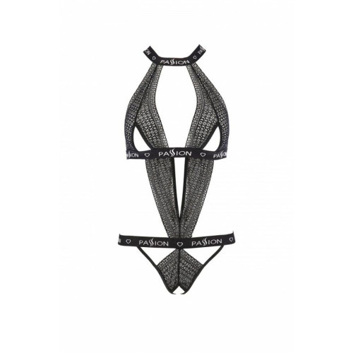 Напівпрозоре боді з вирізами Passion Exclusive Mirajane Body black XXL/XXXL