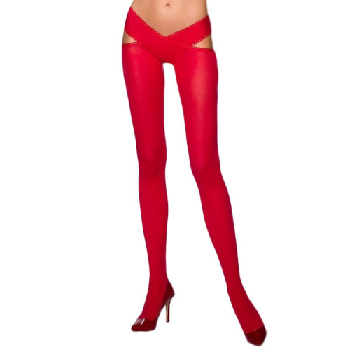 Эротические колготки Passion TIOPEN 005 Красные 3/4 60 den