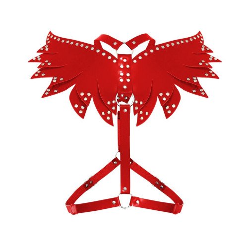 Женская портупея Art of Sex - Wings красная XS-M, экокожа