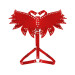 Женская портупея Art of Sex - Wings красная XS-M, экокожа