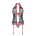 Корсет с пажами Passion SATARA CORSET red XXL/XXXL