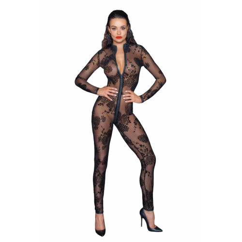 Сетчатый бодистокинг Noir Handmade F237 Long tulle overall, M