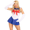 Еротичний костюм Сейлор Мун Leg Avenue Sexy Sailor S, сукня, рукавички, бант