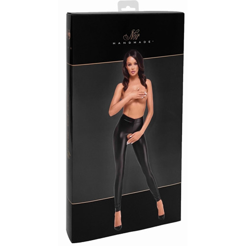 Легінси Noir Handmade F304 Taboo wetlook leggings with open crotch and bum - XL