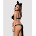 Эротический костюм гепарда Obsessive Gepardina 3 pcs costume черный S/M