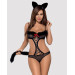 Эротический костюм гепарда Obsessive Gepardina 3 pcs costume черный S/M