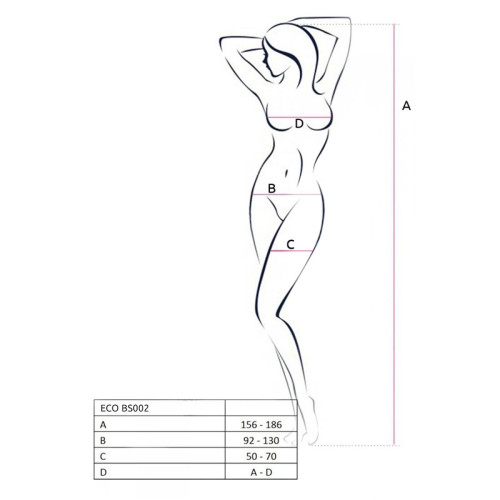 Бодистокинг Passion ECO BS002 white, с доступом