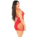 Платье Leg Avenue Lace and Net Mini Dress with Dual Strap One Size, Red