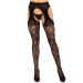 Чулки Leg Avenue Eyelet lace suspender hose Black One Size
