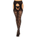 Чулки Leg Avenue Eyelet lace suspender hose Black One Size