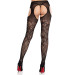 Колготки Leg Avenue Cross Hatch Floral Lace Suspender Hose One Size