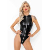 Боди с мокрым эффектом Noir Handmade F294 Powerwetlook bodysuit with front zipper, M