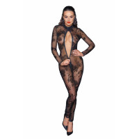 Сітчастий бодістокінг Noir Handmade F237 Long tulle overall, M
