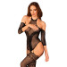 Нейлоновый бодистокинг с имитацией чулок Obsessive Bodystocking G333 черный S/M/L