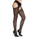 Колготки Leg Avenue Cross Hatch Floral Lace Suspender Hose One Size