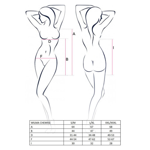 Сукня бебі дол Passion Erotic Line WILMA CHEMISE L/XL Біла