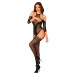 Нейлоновый бодистокинг с имитацией чулок Obsessive Bodystocking G333 черный S/M/L