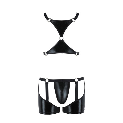 Комплект еротичної чоловічої білизни Passion 047 Set John black L/XL