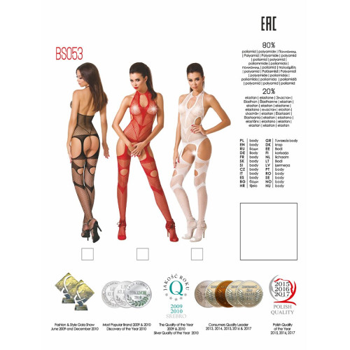 Бодистокинг Passion BS053 Белый S/M/L