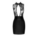 Платье Noir Handmade F241 Short dress with powerwetlook skirt and tulle top, L
