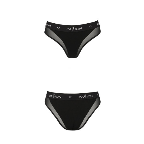 Трусики с прозрачной вставкой Passion PS002 PANTIES L, black