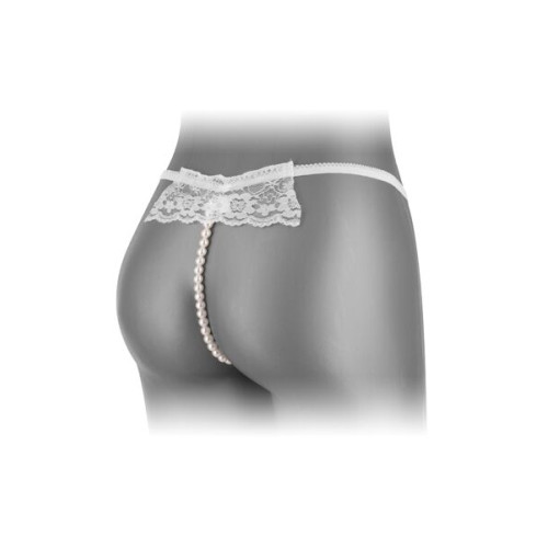 Трусики-стринги с жемчужной нитью Fashion Secret KATIA White S/L