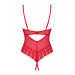 Боді з доступом Obsessive Ingridia crotchless teddy M/L, червоне, відкриті груди