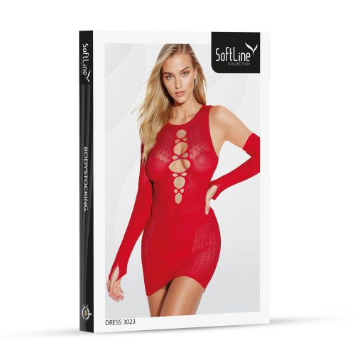 Платье SoftLine Dress 3023 One Size Red