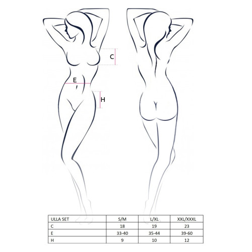 Сексуальний набір Passion Erotic Line ULLA SET XXL/XXXL Чорний