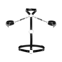 Женская портупея с наручниками Art of Sex - Ursula черная XS-2XL, экокожа Женская портупея с наручниками Art of Sex - Ursula черная XS-2XL, экокожа