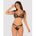 Полупрозрачный эротический комплект Obsessive Obsessivia 2-pcs set black L/XL