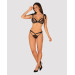 Полупрозрачный эротический комплект Obsessive Obsessivia 2-pcs set black L/XL