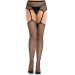 Колготки-панчохи Leg Avenue Backseam Net Stockings з поясом для панчіх, один розмір, чорні