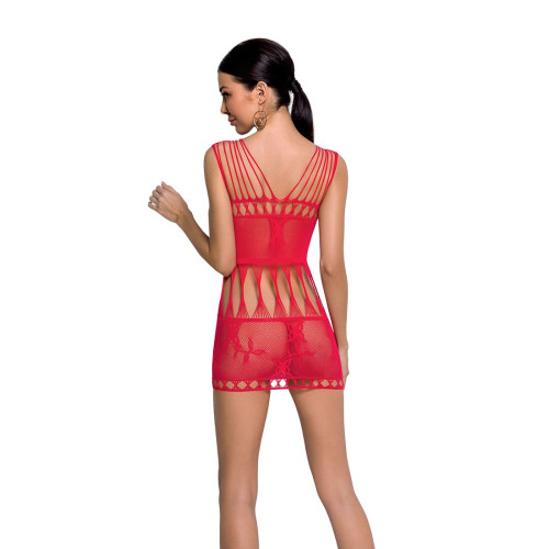 Бодистокинг – миниплатье с бабочками Passion BS090 red