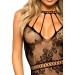 Ажурное платье-сетка Leg Avenue Lace mini dress with cut-outs Black one size