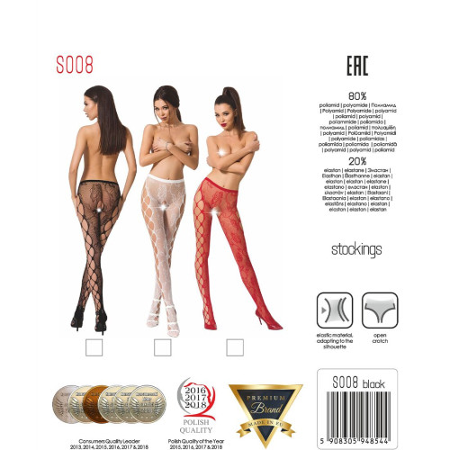 Эротические колготки Passion S008 Черные S/M/L