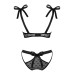 Полупрозрачный эротический комплект Obsessive Obsessivia 2-pcs set black L/XL