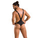 Мужское боди с люверсами Passion 028 Harry Black S/M