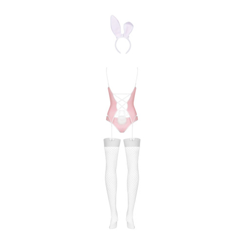 Эротический костюм зайчика Obsessive Bunny suit 4 pcs costume pink L/XL