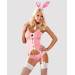 Эротический костюм зайчика Obsessive Bunny suit 4 pcs costume pink L/XL