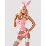 Эротический костюм зайчика Obsessive Bunny suit 4 pcs costume pink L/XL