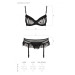 Сексуальный комплект с поясом для чулок Passion LOVELIA SET black L/XL