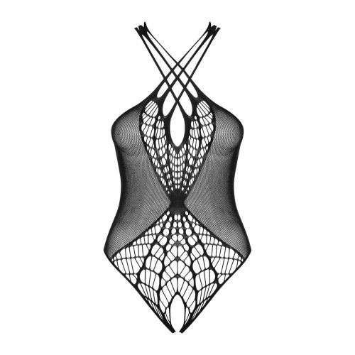 Бодистокинг с большой и мелкой сеткой Obsessive B118 teddy черный S/M/L