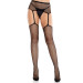 Колготки-панчохи Leg Avenue Backseam Net Stockings з поясом для панчіх, один розмір, чорні